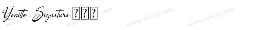 Yonitta Signature字体转换